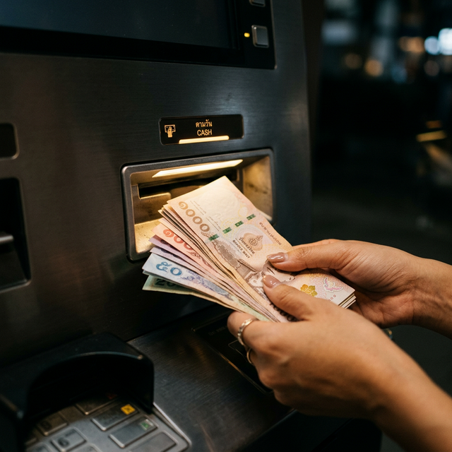 ATM withdrawal on Koh Phangan